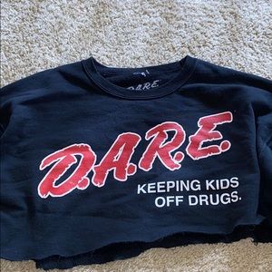 Vintage D.A.R.E cropped hoodie!